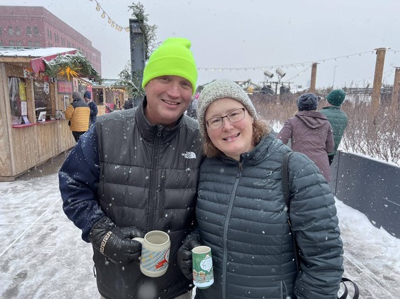 John and Angela at the Christmas market 