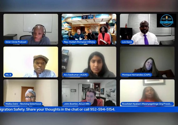 Immigration Screenshot with attendees