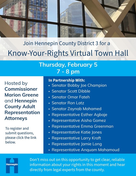 Know Your Rights Town Hall Flyer