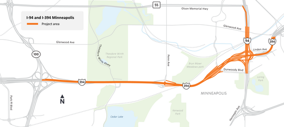 Interstate 394 Construction Map