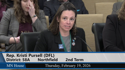 Pursell speaking in the Environment and Natural Resources Committee