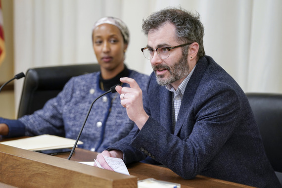 Dr. Kelly testifying in the Health Committee with Rep. Mahamoud