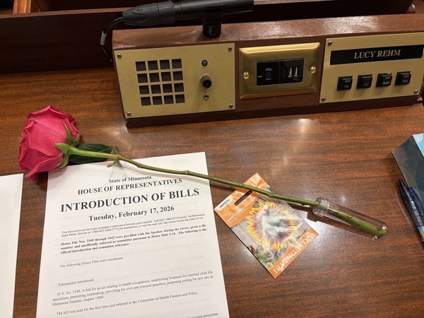 A rose for Rep. Hortman