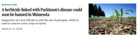 Star Tribune Article on paraquat