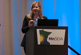 Hortman at a Solar Energy Conference