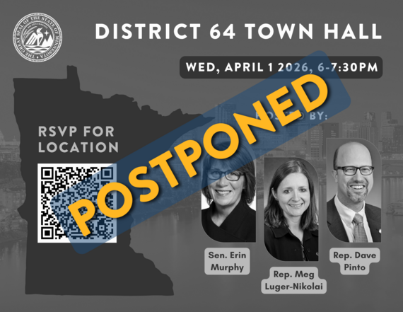 SD 64 town hall B&W graphic with details and 