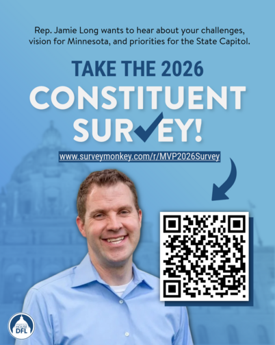 Long constituent survey graphic w/ QR code