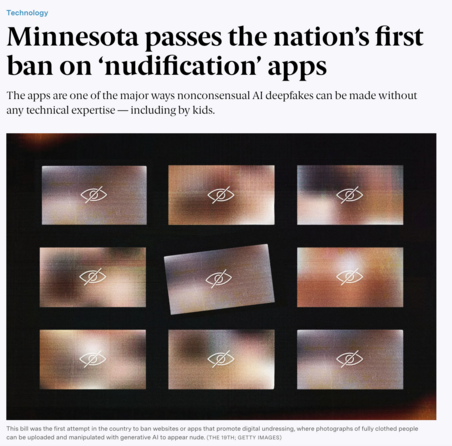 Nudification ban article