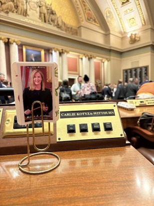 HORTMAN MEMORIAL ON CARLIE'S DESK