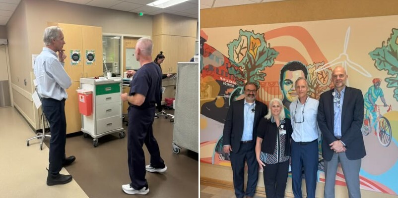 Bierman visit at Maple Grove Hospital