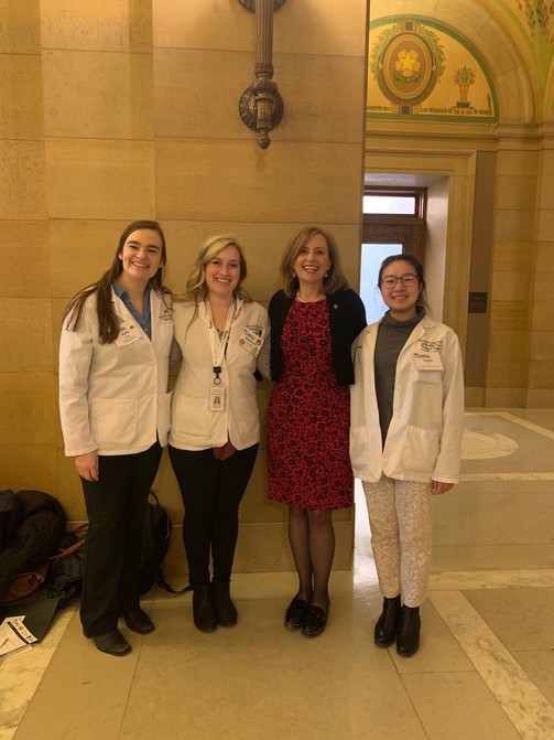 Rep. Robbins with more Pharmacy Students 