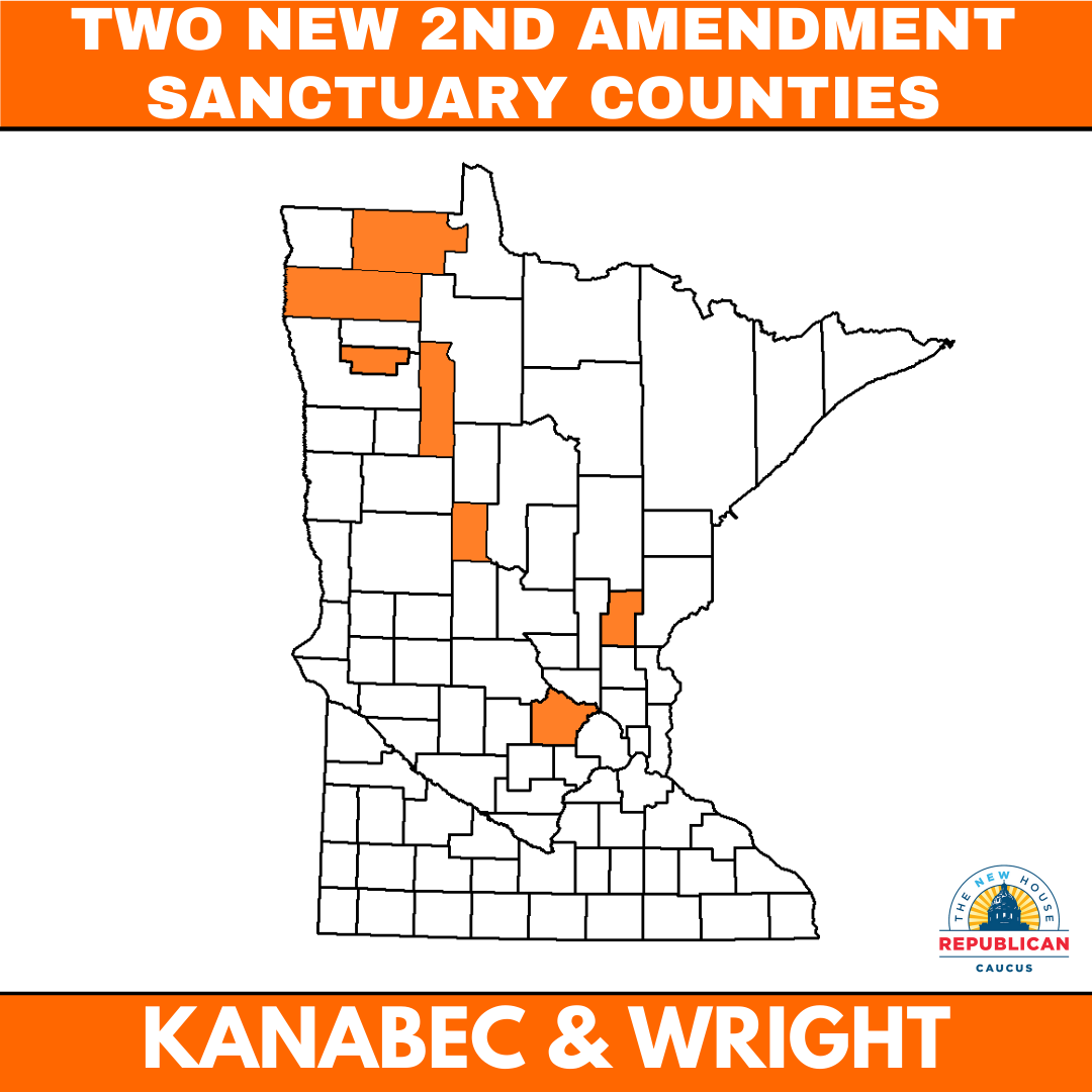 Kanebec and Wright Counties are 2nd amendment counties