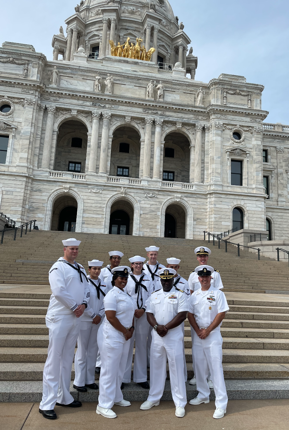 USS Minneapolis Crew in front of Capitol