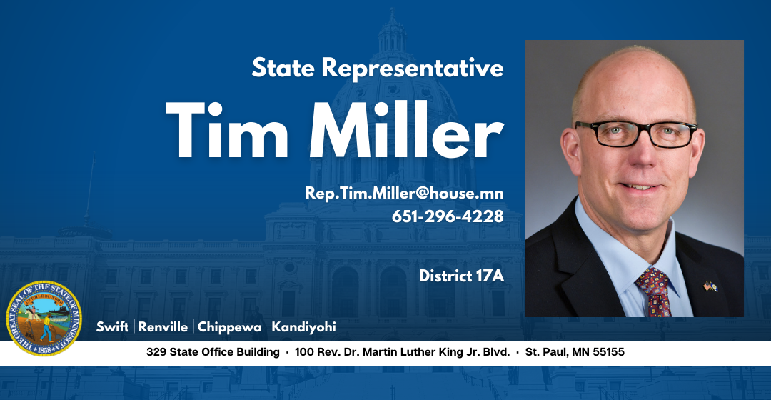 Press Release REP. TIM MILLER WILL NOT SEEK REELECTION