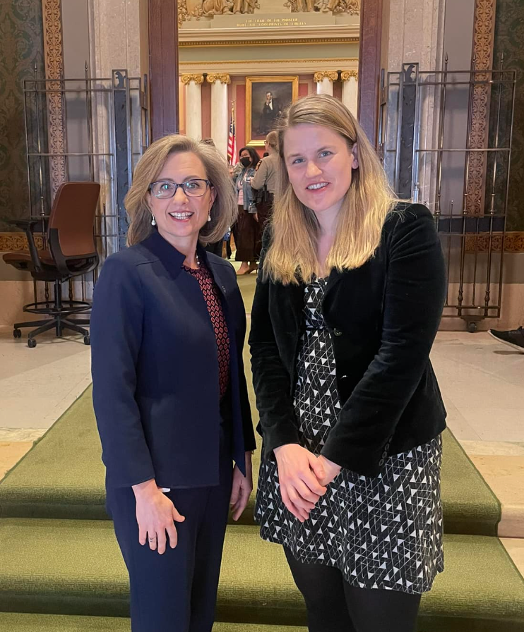 Robbins with Frances Haugen