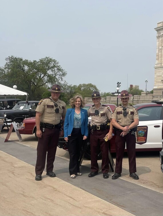 Robbins with Troopers at State Patrol Day