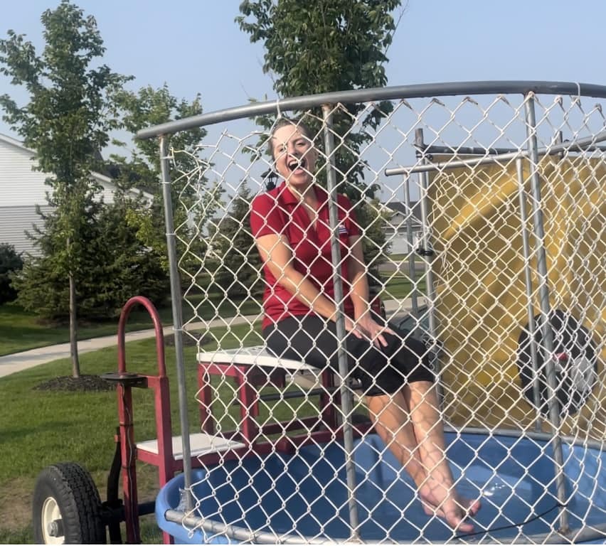 Robbins in the dunk tank