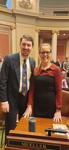 Nick and Rep. Mueller on the House floor