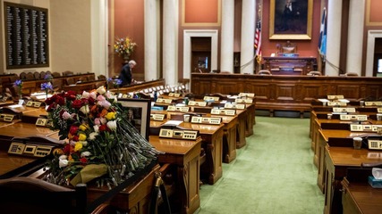 Melissa Hortman's desk
