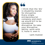 A graphic celebrating the musician Lachi for Black History Month