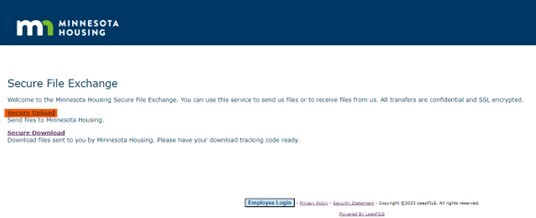 Secure Upload Tool Screenshot