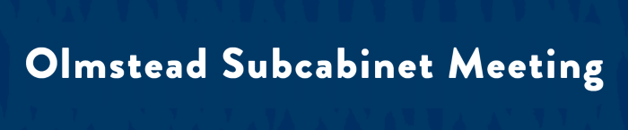 Olmstead Subcabinet Meeting