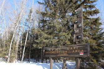 Carey Lake Recreation Area Sign