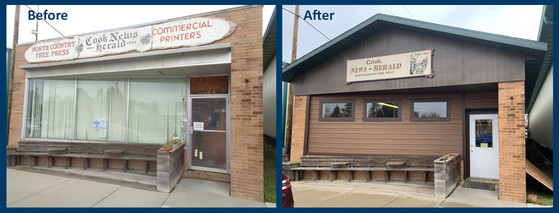 Cook News Herald Building Before and After