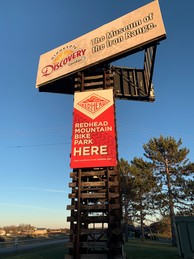 Redhead Mountain Bike Park Sign