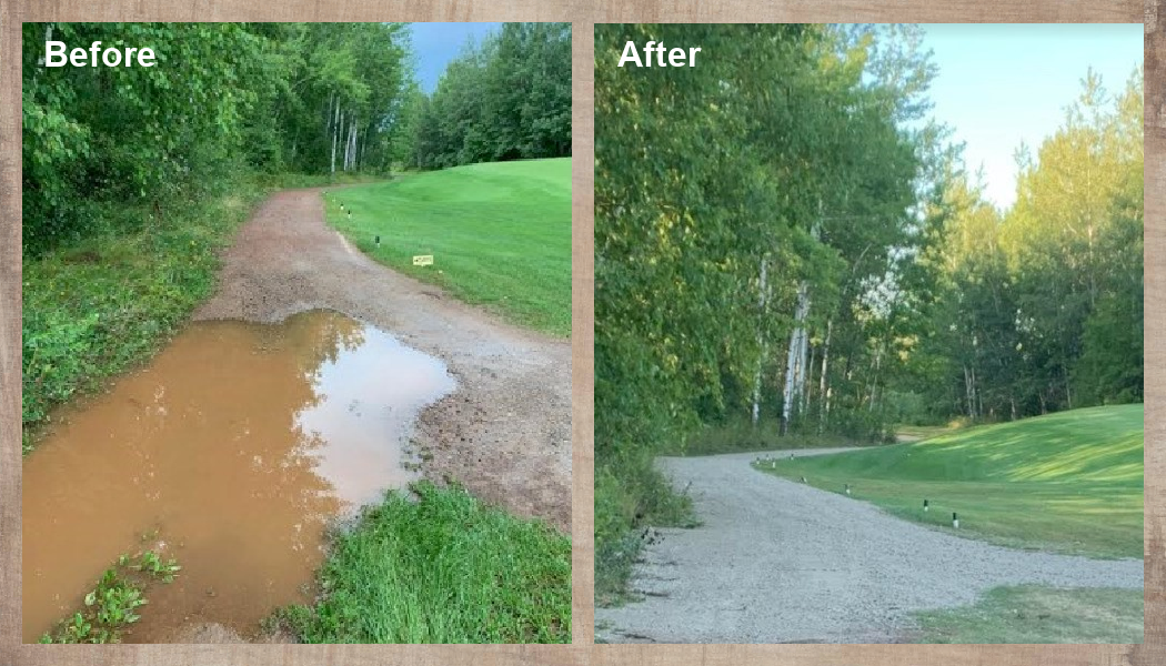 Before and After Cart Path Photos by Michael Andrews