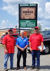 Nashwauk Market: Owner Tony Fragnito, United Food and Commercial Workers International Union (UFCW) Representative Tom Cvar, Owner Ben DeNucci