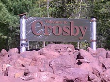 Crosby Welcome Sign