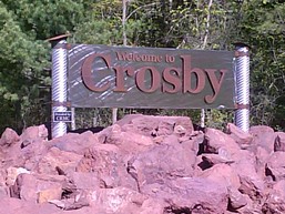 Crosby Welcome Sign