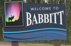 Babbitt Welcome Sign