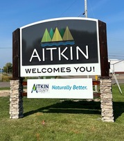 Aitkin Welcome Sign