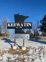 Keewatin Welcome Sign