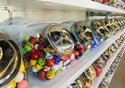 Candy Jars at High Wheel Confectionary and Coffee House