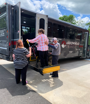 East Range Developmental Achievement Center Employee Boarding Bus