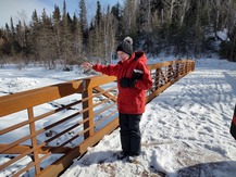 Champagne Pour on Poplar River Bridge