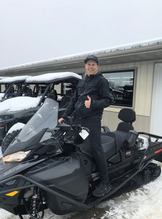 Cook Timberwolves Snowmobile Club's new Ski Doo Snowmobile