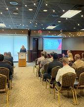 Vicki Hagberg speaks at Northland Small Business Development Center Milestones Celebration in Proctor