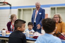 Gov. Tim Walz at Elementary School
