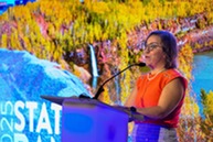 Commissioner Ida Rukavina speaking at State of the Range event