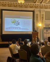 Commissioner Ida Rukavina speaks at Let's Do Lunch event in Duluth