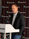 Sen. Robert Farnsworth speaks at Essentia Health-Virginia groundbreaking