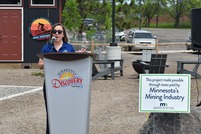Commissioner Ida Rukavina at Redhead MTB Park ribbon cutting