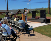 Rep. Roger Skraba speaks at Ely Pioneer Mine Memorial ceremony