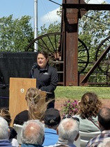 Iron Range Resources & Rehabilitation Legal Counsel Stacey Scholz at Ely Historic Pioneer Mine