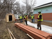 Rock Ridge High School building construction students 