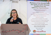 Commissioner Ida Rukavina speaks at Mesabi Trail ribbon cutting